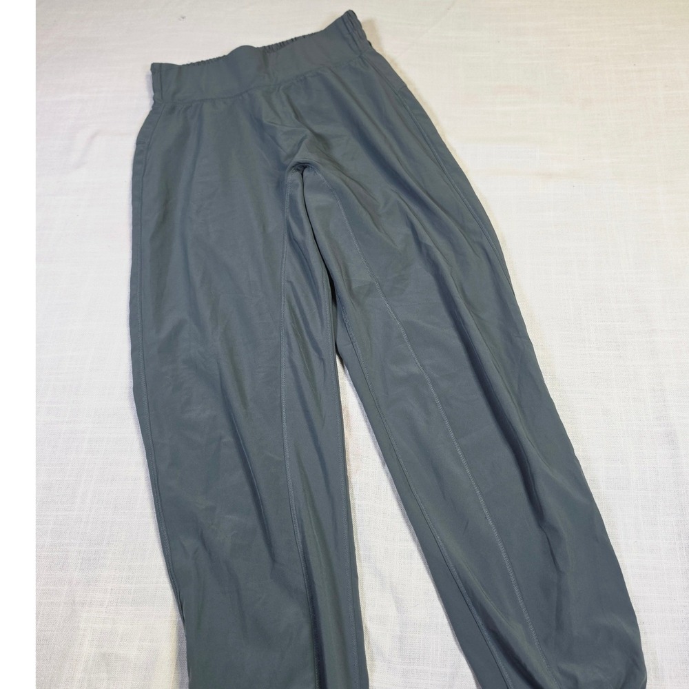 Unbranded Dark Grey High Waisted Athletic Jogger Pants with Seam Detail